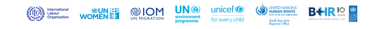 ILO, UN Women, IOM, UNEP, UNICEF, UN Human Rights and UNDP Business and Human Rights Asia